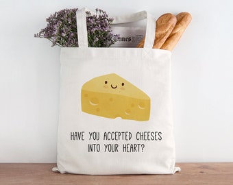 Cheese Tote bag, Foodie Gift, Funny Tote Bag, Bag Womens Everyday, Tote Big Bag, Womens Bag Everyday, Shoulder Canvas Bag, Weekender Bag