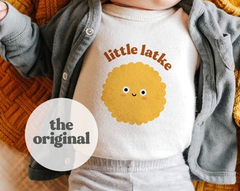 Little Latke Cute Hanukkah Onesie®, Chanukah Onesie®, Vintage Hanukkah Onesie®, Baby Hanukkah Outfit, Family Hannukah shirts, Newborn Baby