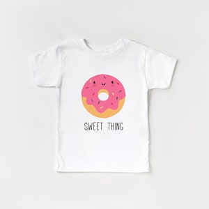 Donut T-shirt, Kids Donut Shirt, Funny Kids Tee, Cute Kids T-shirt, Gift for Kids Birthday, Donut Kids Christmas Gift, Kawaii Donut Onesie® image 1