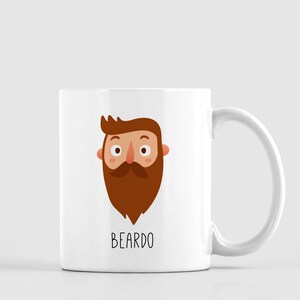 Beardo Mug, Gift for Him, Gift for Boyfriend, Gifts for Men, Father Gift, Funny Husband Gift, Beard Gifts, Funny Mug, Funny Coffee Mug,