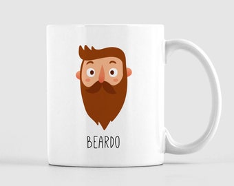 Beardo Mug, Gift for Him, Gift for Boyfriend, Gifts for Men, Father Gift, Funny Husband Gift, Beard Gifts, Funny Mug, Funny Coffee Mug,