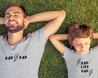 Rad Dad Matching Tees, Father's Day Tees, Father Son Matching Shirts, Dad and Daughter Shirts, Dad and Baby Matching shirts, New Dad Gift