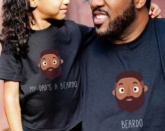 Dad Beard Tees, Personalised Beard Father's Day Gift Dad and Baby Matching Shirts Father Son Matching Shirts,Father Daughter Matching Shirts