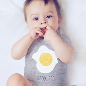 Good Egg Baby Onesie®, Baby Shower Gift, Cute Baby Clothes, Funny Baby Gift, Baby Boy Summer Clothes, Funny Baby Onesie®, Baby Girl Romper image 1