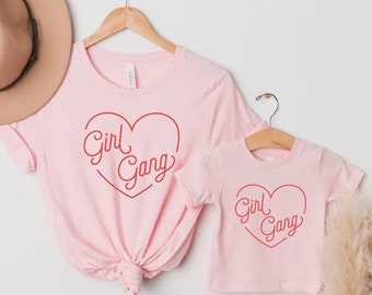 Girl Gang Matching Shirts Girl Gang Shirts Mother's Day Shirts Mommy and Me Tees Gift for Mom and Daughter Shirt Mom of Girls Mama