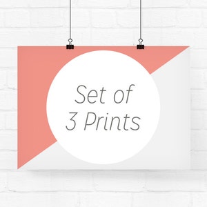 Your choice of 3 prints Archival Fine Art Prints, Wall Art Set, Custom Print Set, Set of 3 Prints, Nursery Prints Set, Art Print Set image 1