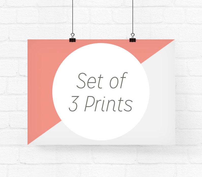 Your choice of 3 prints Archival Fine Art Prints, Wall Art Set, Custom Print Set, Set of 3 Prints, Nursery Prints Set, Art Print Set image 1