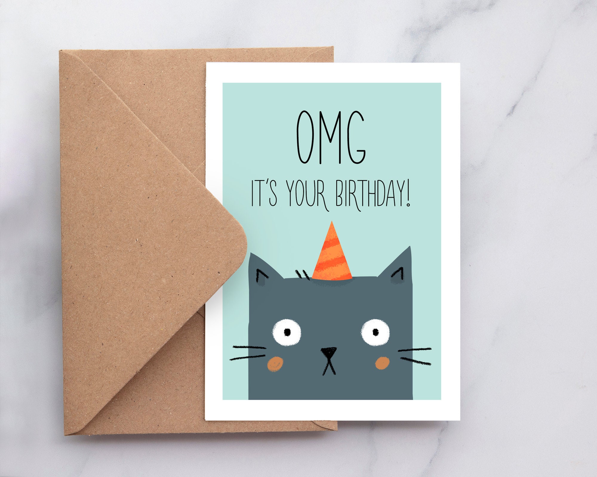 Funny Birthday Card Funny Cat Card Friend Birthday Card - Etsy Funny Birthday Card Funny Cat Card Friend Birthday Card - Etsy