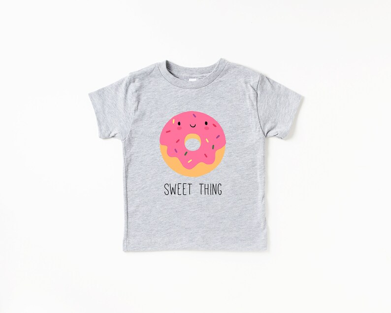 Donut T-shirt, Kids Donut Shirt, Funny Kids Tee, Cute Kids T-shirt, Gift for Kids Birthday, Donut Kids Christmas Gift, Kawaii Donut Onesie® image 2
