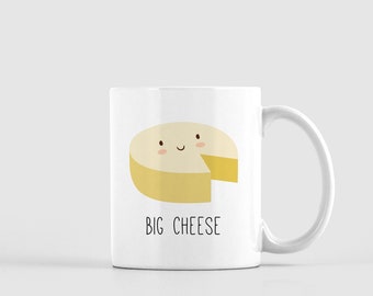 Big Cheese Mug, Funny Foodie Gift, Foodie Father's Day Mug, Funny Boss Gift, Expecting Dad Gift, New Dad Gift, Expectant father gifts