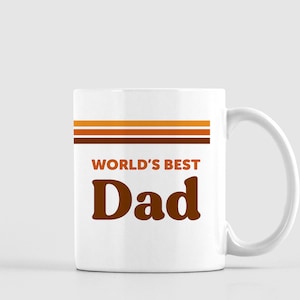 Retro Dad Mug, World&#39;s Best Dad Mug, Dad Gifts, Father&#39;s Day Gift, Birthday Gifts for Dad, Vintage Dad Mug, Groovy Christmas gift for Dad