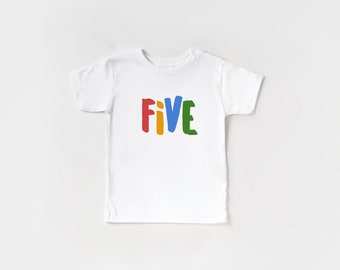 Fifth Birthday Shirt, Five Shirt,  5th Girl Birthday T-shirt, Boy Fifth Birthday Tee, 5th Birthday Outfit, 5th Birthday Shirt, Kids Bday Tee