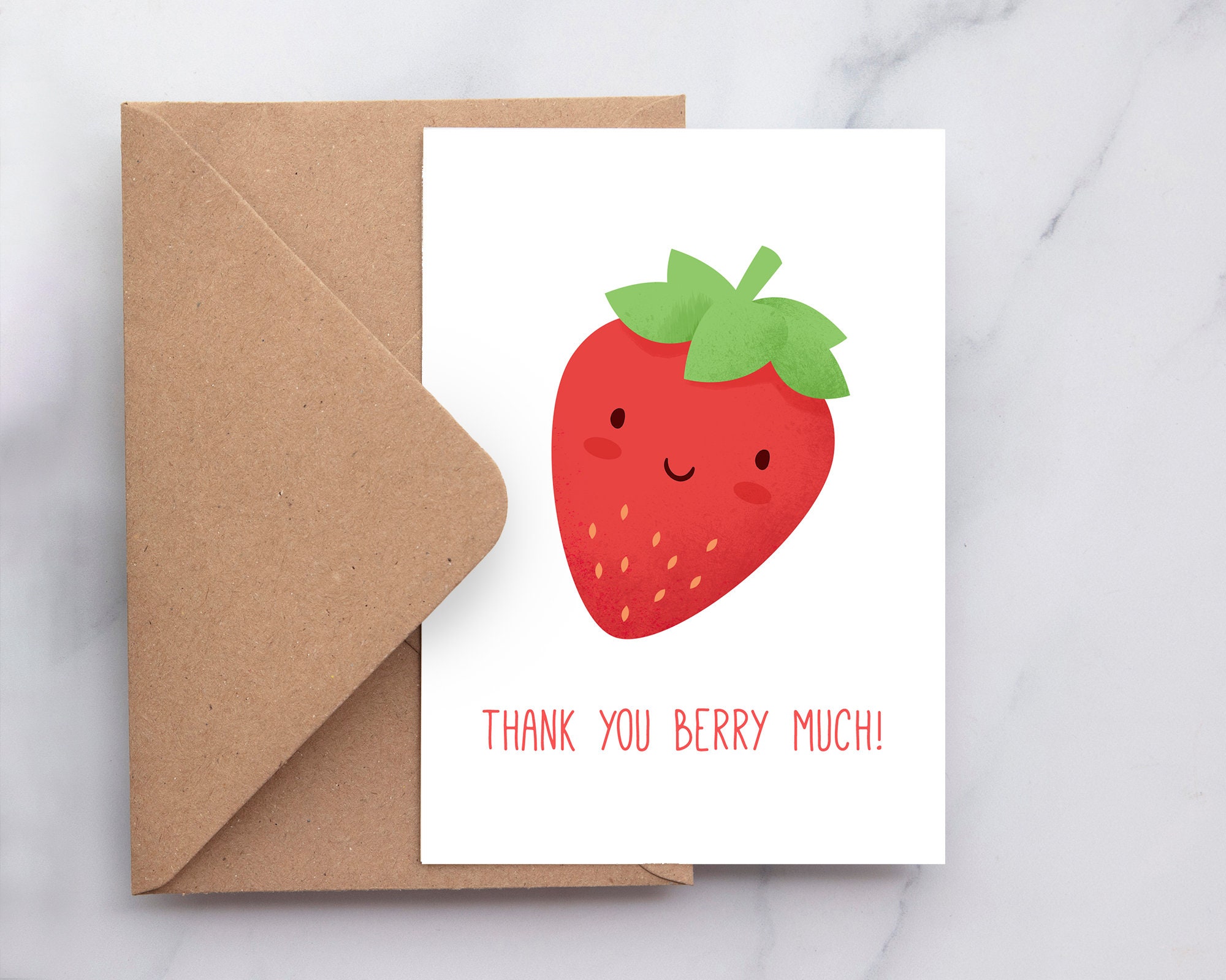 Thank You Berry Much Thank You Card Teacher Gift Funny - Etsy Thank You Berry Much Thank You Card Teacher Gift Funny - Etsy