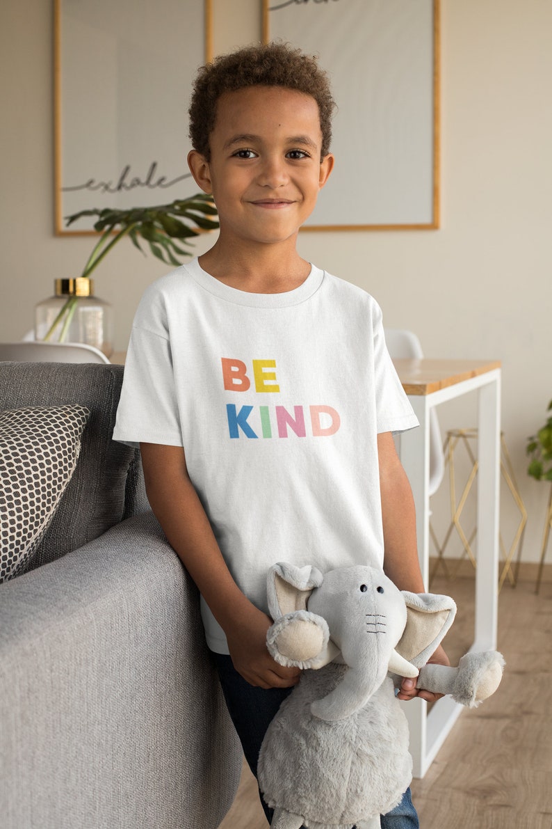 Be Kind Kids T-shirt, Be Kind Kids Tee, Kindness Tee, Cute Toddler Boy Outfits, Cute Toddler Girl Outfits, Kids Clothes, Gift for Girls image 2