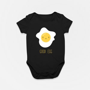 Good Egg Baby Onesie®, Baby Shower Gift, Cute Baby Clothes, Funny Baby Gift, Baby Boy Summer Clothes, Funny Baby Onesie®, Baby Girl Romper Black