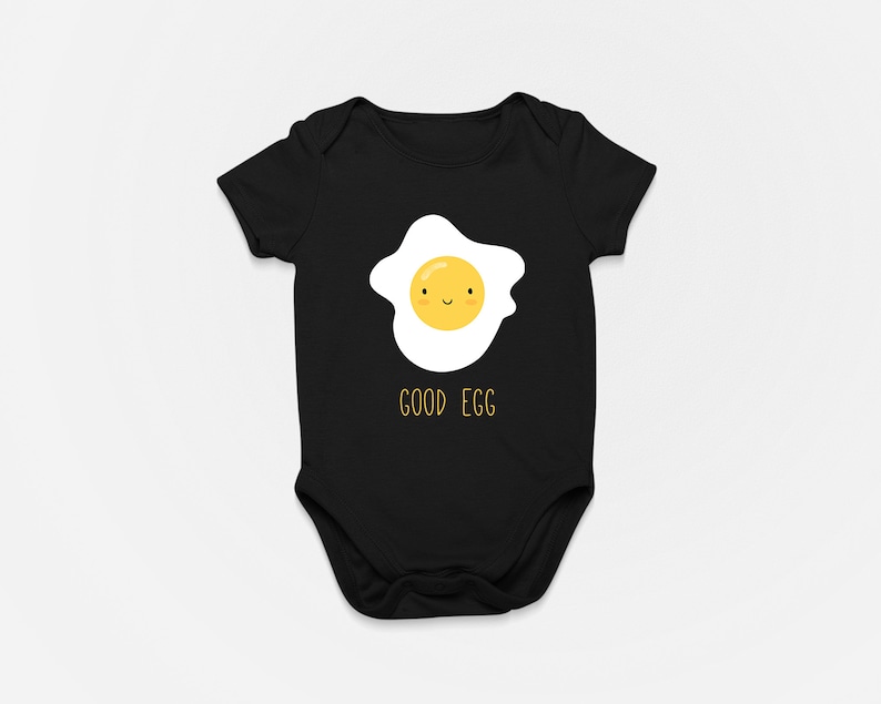 Good Egg Baby Onesie®, Baby Shower Gift, Cute Baby Clothes, Funny Baby Gift, Baby Boy Summer Clothes, Funny Baby Onesie®, Baby Girl Romper Black