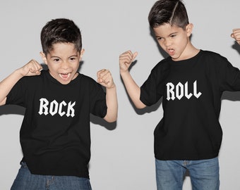 Rock and Roll Kids Tees, Sibling Matching T-shirts, Sister and Brother Shirts, Brother gifts, Brothers Shirts, Sister Tees, Twins TShirts