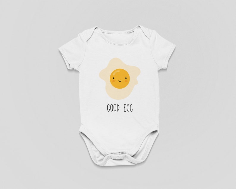 Good Egg Baby Onesie®, Baby Shower Gift, Cute Baby Clothes, Funny Baby Gift, Baby Boy Summer Clothes, Funny Baby Onesie®, Baby Girl Romper White