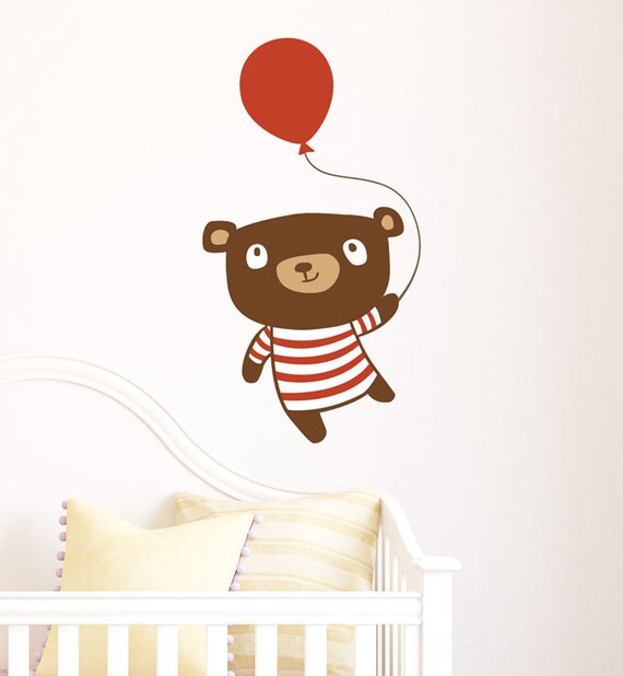 Bear Wall Sticker Nursery Wall Decal Baby Shower Gift Gift Etsy