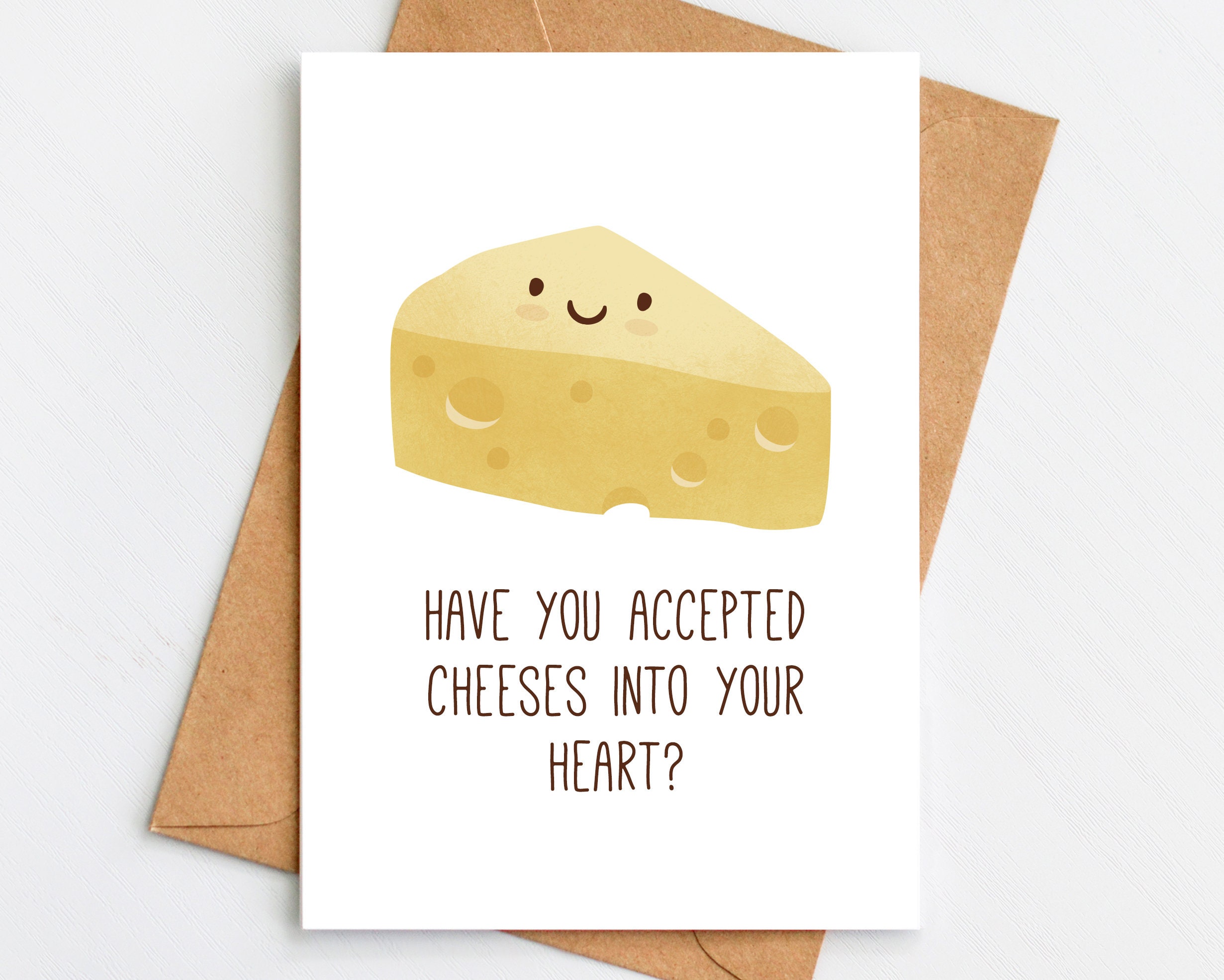 Cheese Card Funny Card Funny Food Gift Foodie Card Funny Etsy