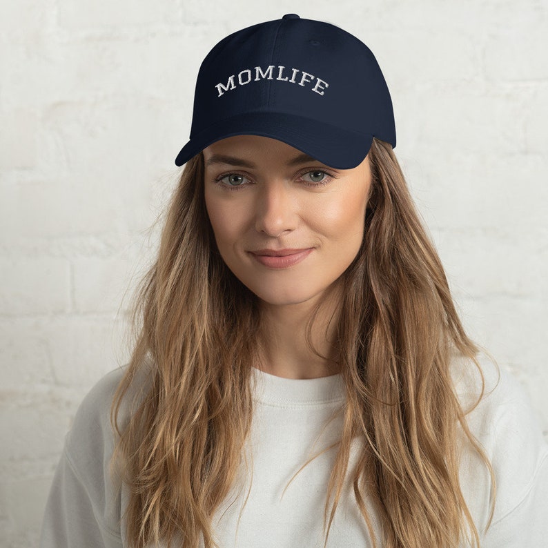 Mom Life Hat, Momlife, Mother's Day Hat, New Mom Gift, Mother's Day Gift, Mom To Be Gift, Embroidered Hat, Black Mama Hat, Mom Baseball Cap Navy