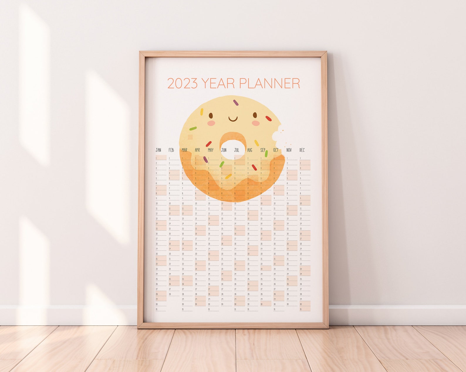 2023 Wall Calendar 2023 Wall Planner Donut Calendar 2023 Etsy UK