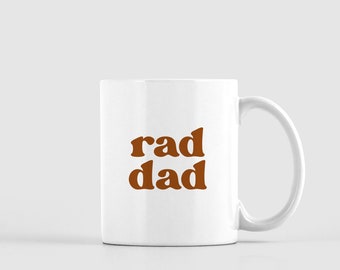 Rad Dad Mug, Vintage Dad Mug, Retro Father's Day Mug, Dad Birthday Mug, Retro Father's Day Gift Vintage Dad Coffee Mug from Kids Christmas