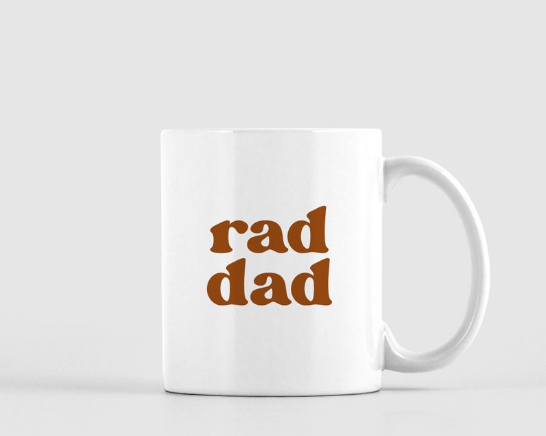 Rad Dad Mug, Vintage Dad Mug, Retro Father's Day Mug, Dad Birthday Mug, Retro Father's Day Gift Vintage Dad Coffee Mug from Kids Christmas image 1