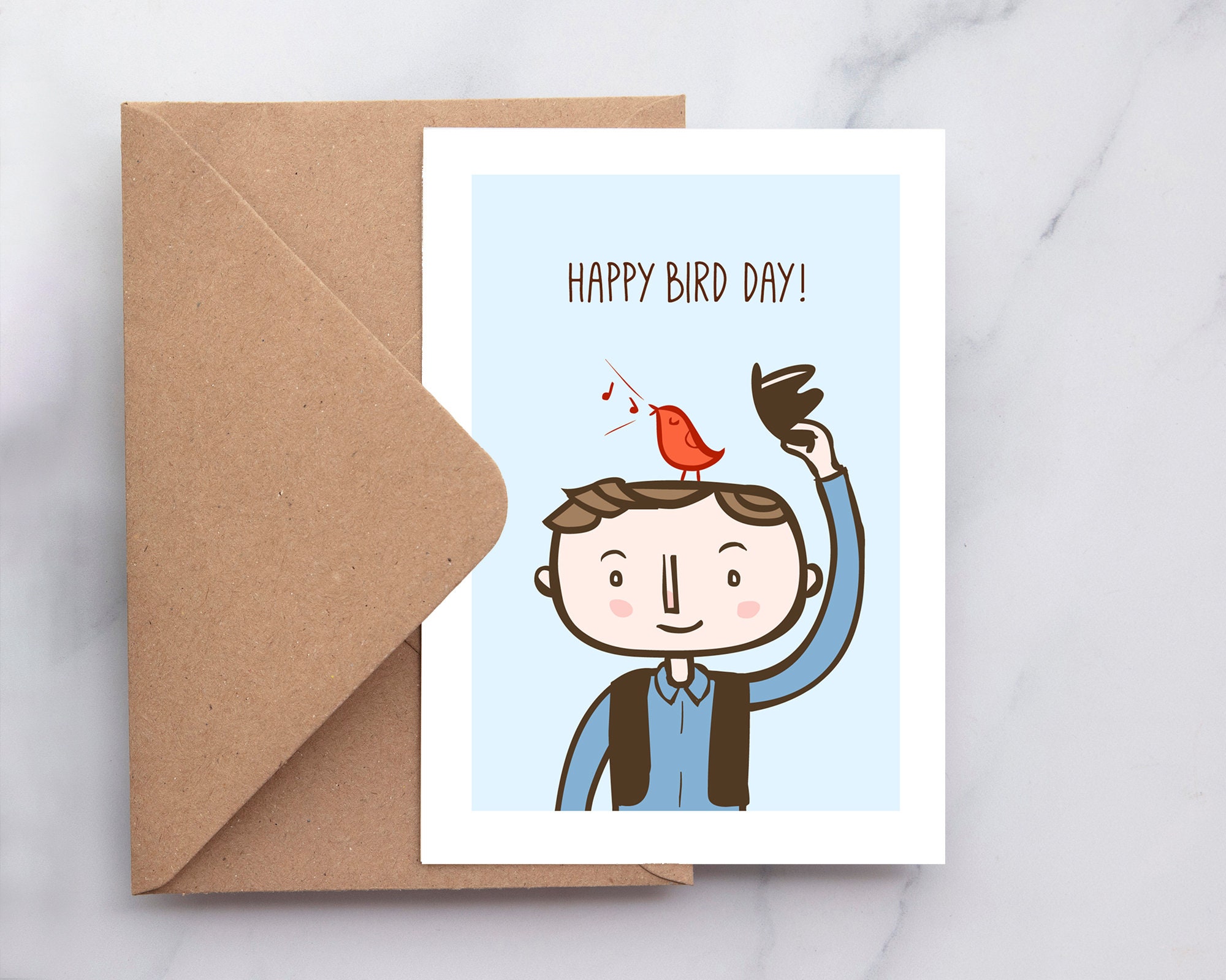 Birthday Card Happy Bird Day Pun Card Pun Birthday Card Australia 