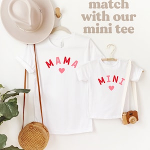 Mama Valentine's Tshirt, Mama Mother's Day Shirt, Mother's Day Gift, New Mom Gift, Mama Shirt, Valentine's Mom Tee, Pink Mama T-shirt image 3