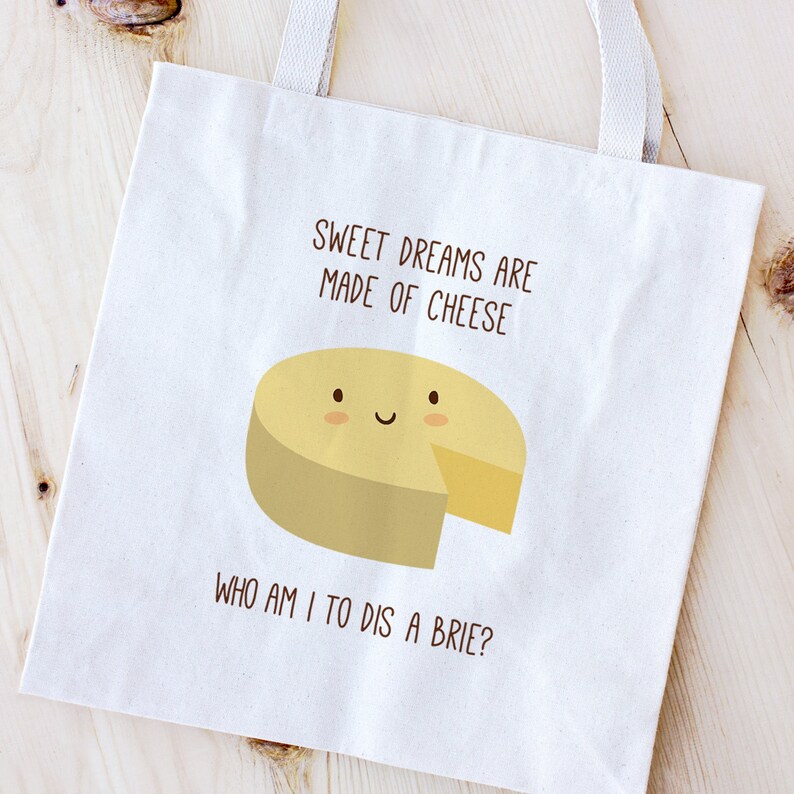 Foodie Gift Funny Tote Bag Gift for Foodie Cheese Tote Eco Etsy
