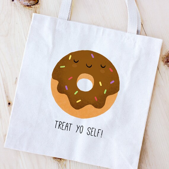 Doughnut daily top tote bag