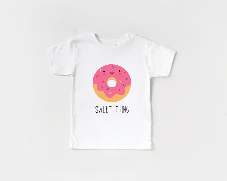 Donut T-shirt, Kids Donut Shirt, Funny Kids Tee, Cute Kids T-shirt, Gift for Kids Birthday, Donut Kids Christmas Gift, Kawaii Donut Onesie® image 1