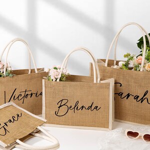 Personalized Bridesmaid Gift Bag,Gift Tote Bags,Beach Bag,Bachelorette Party Gift,Bridesmaid Proposal Gifts,Tote Bag With Name,Wedding bag