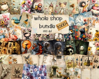 Mega Junk Journal Bundle: 1500+ Vintage Ephemera Pages (Digital Download)