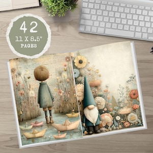 Pastel Vintage Junk Journal, Printable Scrapbook Paper, Ephemera Kit, Printable Ephemera, journal pages download, Papers, Journal Pages