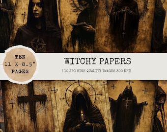 Witchy Papers: Grunge Ritual Pages for Spellbook & Journal (Digital Download)