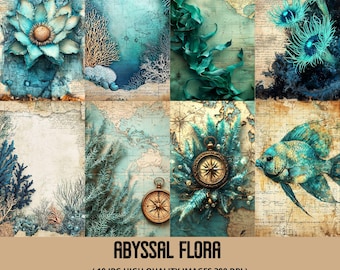 Abyssal Flora: Nautical Junk Journal Kit (Digital Download)