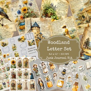 Sussurri d'Islanda - Pagine di diario acquerello di campagna, kit per diario di scarto, carta per scrapbooking digitale, pagine a farfalla, effimeri vintage