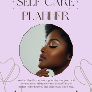 Self-Care Planner Bundle: Wellness Journal, Habit & Mood Trackers (PDF Downloadable Worksheets)