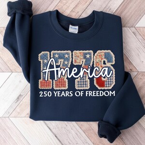 America 1776 Png, Patriotic Patchwork Png | Fourth of July Png, 250 Years Freedom Instant Download Png, DTF