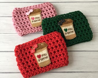 Coffee cup cozy, reusable cup sleeve, hot or cold cup