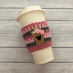 Coffee cozy, coffee sleeve, cup cozy, coffee cup cozy, crochet cup cozy, drink cozy, reusable cup sleeve, colorful coffee cozy image 2