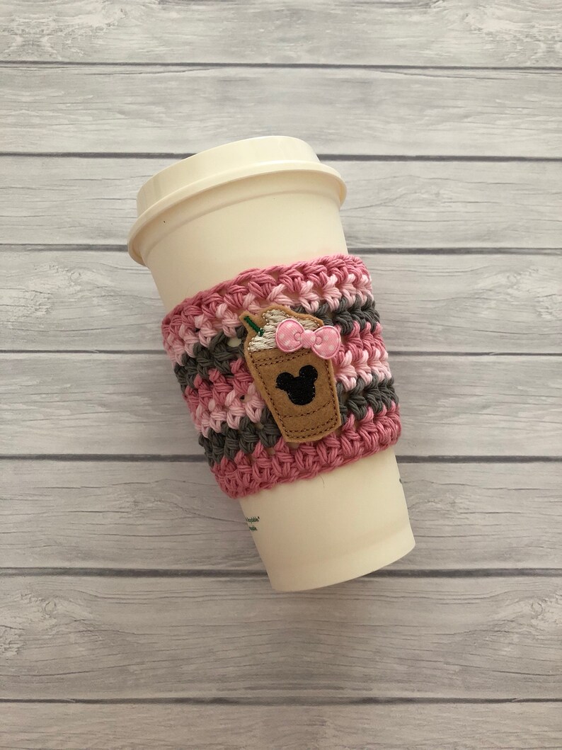 Coffee cozy, coffee sleeve, cup cozy, coffee cup cozy, crochet cup cozy, drink cozy, reusable cup sleeve, colorful coffee cozy image 2