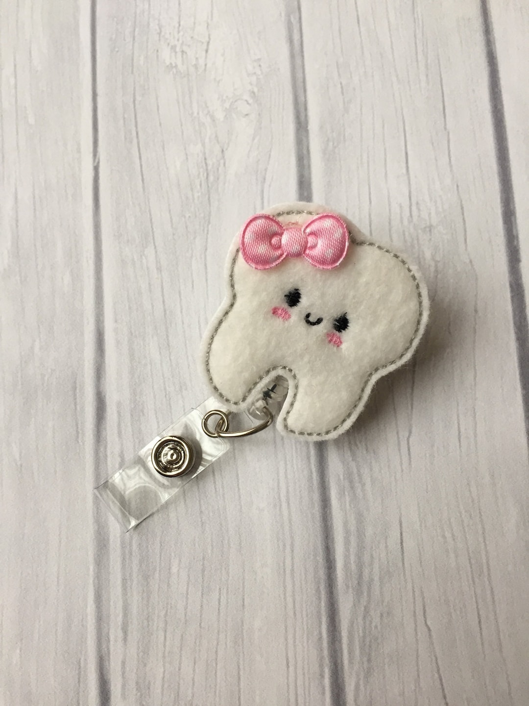 Tooth Badge Reel, Dental Hygienist Gift, Dental Office Retractable Name