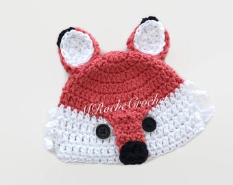 Baby Fox Hat Crochet Animal Hat Newborn 