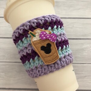 Coffee cozy, coffee sleeve, cup cozy, coffee cup cozy, crochet cup cozy, drink cozy, reusable cup sleeve, colorful coffee cozy image 6