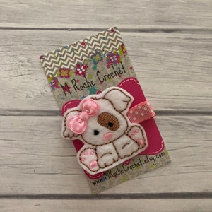 Puppy hair clip, dog hair clip, hair clip, puppy hair bow, puppy hair clips, hair clips, puppy, girls hair clip, dog bow, hair accessories