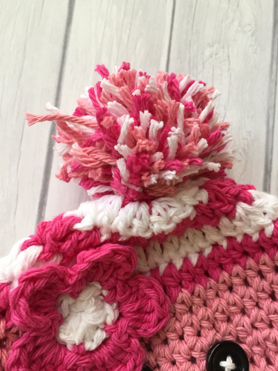 Crochet Pink Sock Monkey Hat Newborn to Toddler sizing Etsy