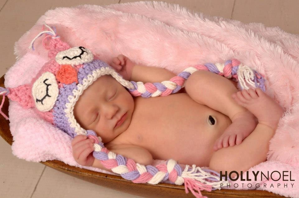 Pink and Purple Owl Hat Crochet Sleepy Owl hat Newborn to Toddler Photography Prop